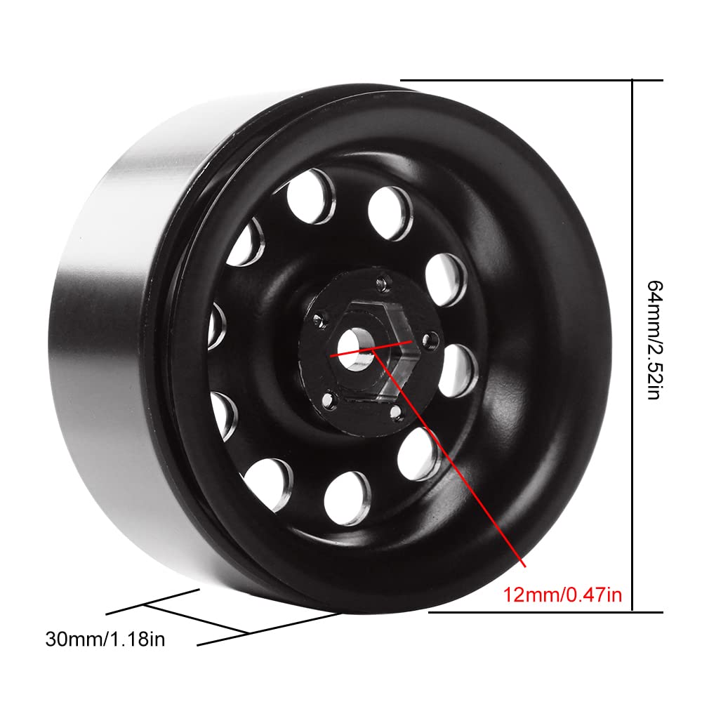 Amazon | INJORA 2.2インチビードロックホイールリム1/10 RCクローラー